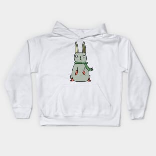 Sad Snow Bunny Kids Hoodie